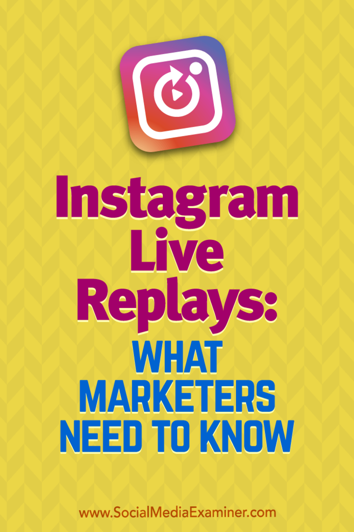 Instagram Live Replays: o que os profissionais de marketing precisam saber: examinador de mídia social