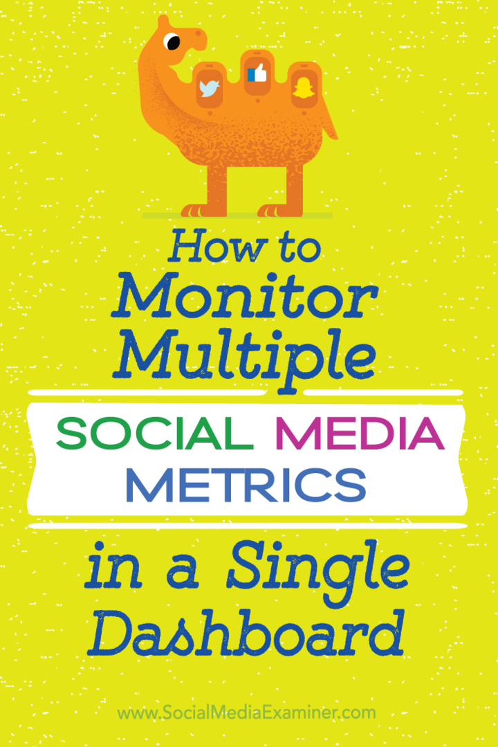 Dicas sobre como você pode acompanhar as principais métricas de mídia social para sua empresa em um único painel.