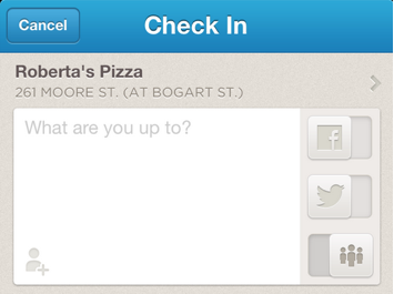 check-in do foursquare