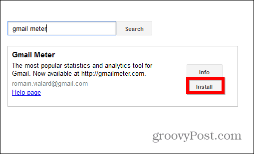 Script de instalação do Gmail Meter