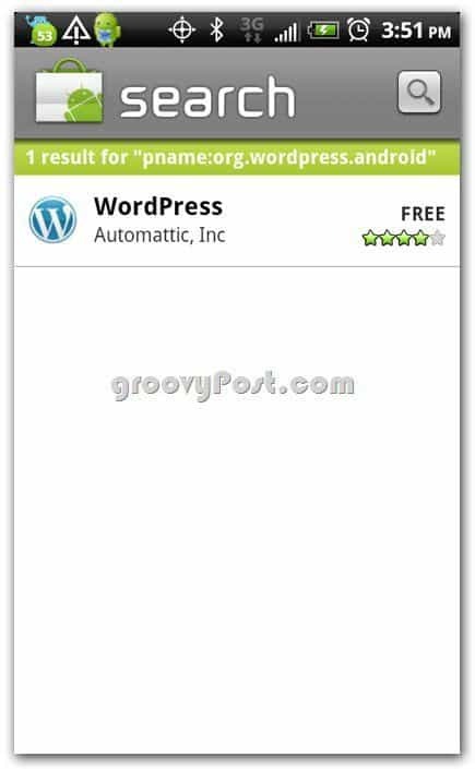 Wordpress by Automattic na Android Store