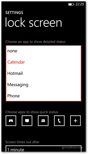 Windows Phone 8 personalizar status detalhado do aplicativo da tela de bloqueio