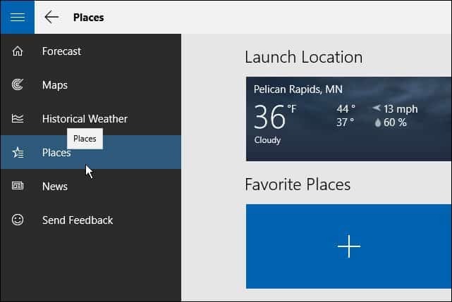 Dica do Windows 10: adicione vários locais ao aplicativo Weather
