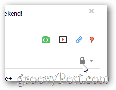 Cadeado de postagem bloqueado do Google+