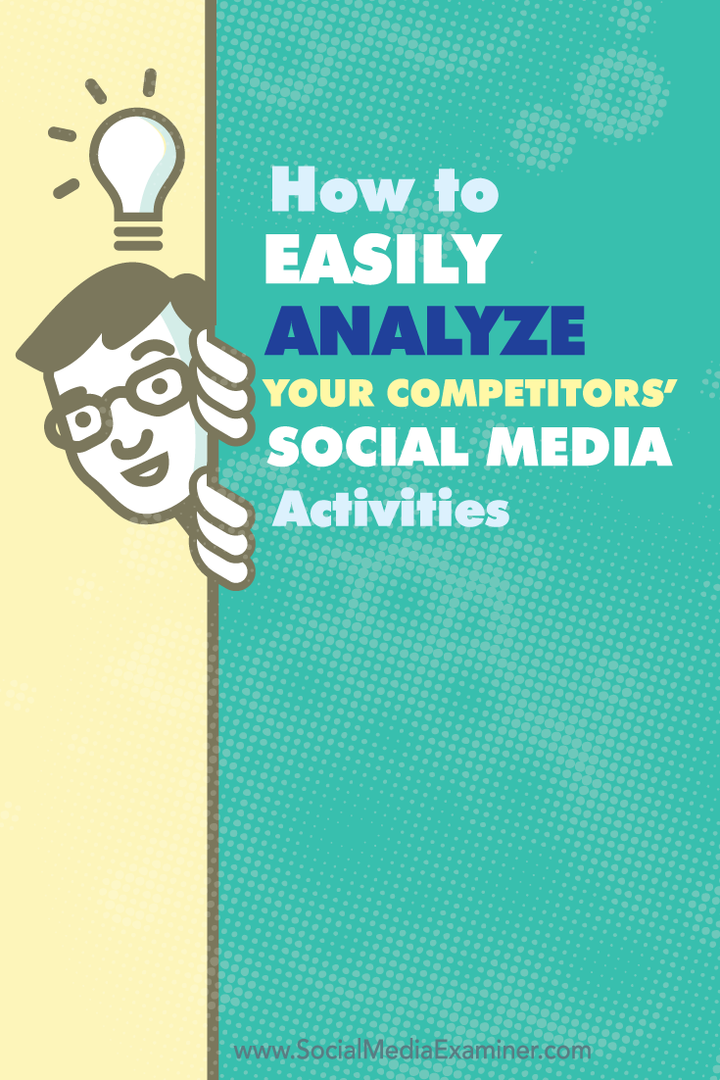 Como analisar facilmente as atividades sociais de seus concorrentes: examinador de mídia social