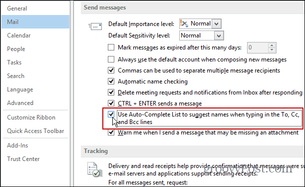 Como ativar o preenchimento automático no Outlook 2013