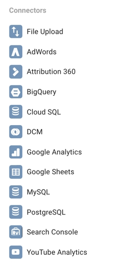 O Google Data Studio permite que você se conecte a várias fontes de dados diferentes.
