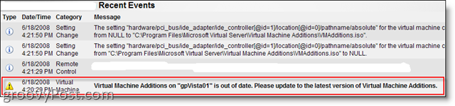 Instalar adições de máquina virtual para o MS Virtual Server 2005 R2