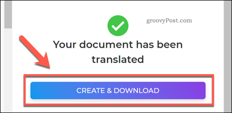 Salvando um arquivo PDF traduzido usando o DeftPDF