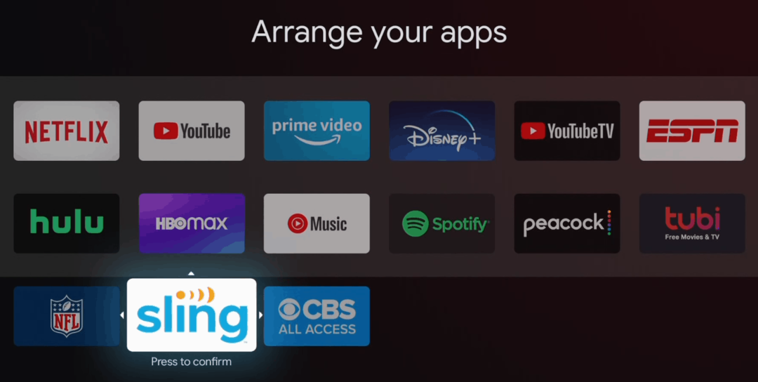 Reorganizar aplicativos no Chromecast com a tela inicial do Google TV