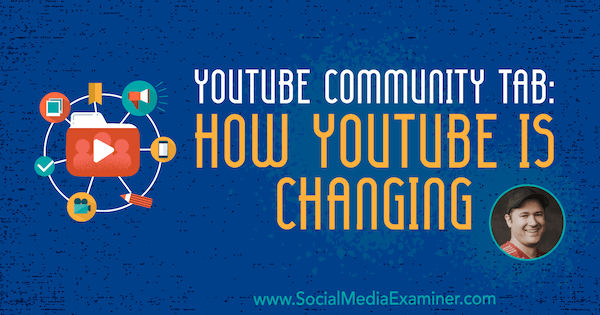 Guia da comunidade do YouTube: Como o YouTube está mudando, apresentando ideias de Tim Schmoyer no podcast de marketing de mídia social.