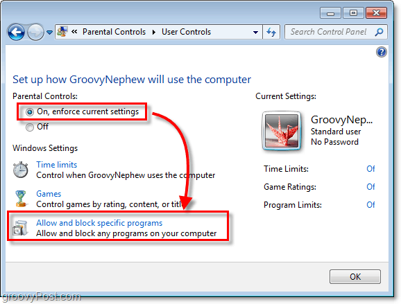 Como configurar os controles dos pais para bloquear ou limitar programas indesejados