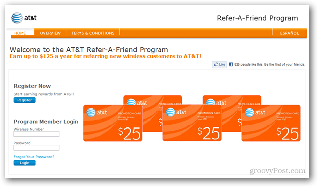 Programa de indicação de amigo da AT&T
