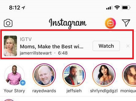 Instagram adiciona notificações para vídeos IGTV.
