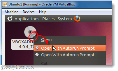 autorun vboxadditions disk no ubuntu virtualbox