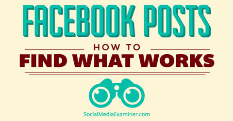o que funciona para posts do Facebook