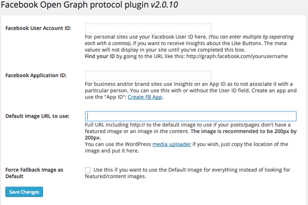 O plugin WP Facebook Open Graph Protocol adiciona tags e valores adequados ao seu blog para aumentar a capacidade de compartilhamento.