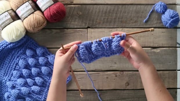 Como tricotar um cachecol de framboesa?