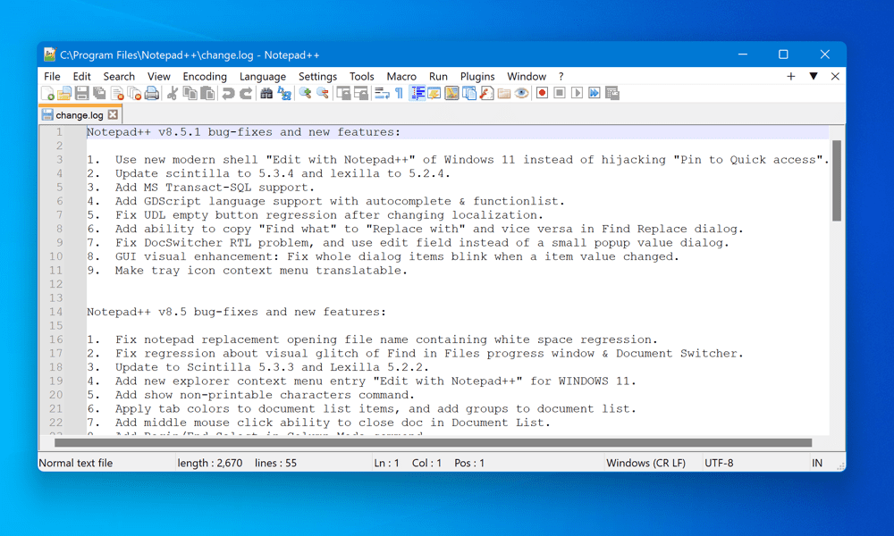 Como tornar o Notepad++ o editor de texto padrão no Windows 11