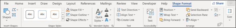 Guia Formato da forma no Word