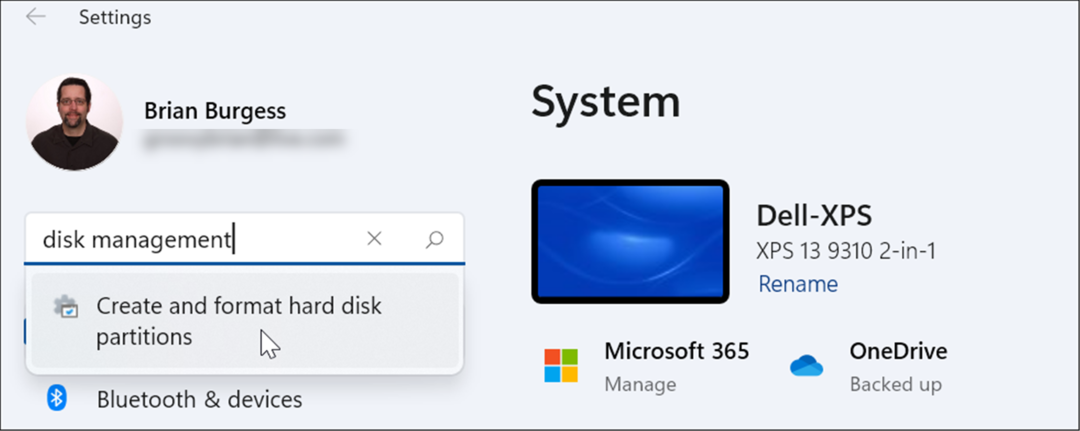 abrir o gerenciamento de disco nas configurações do windows 11