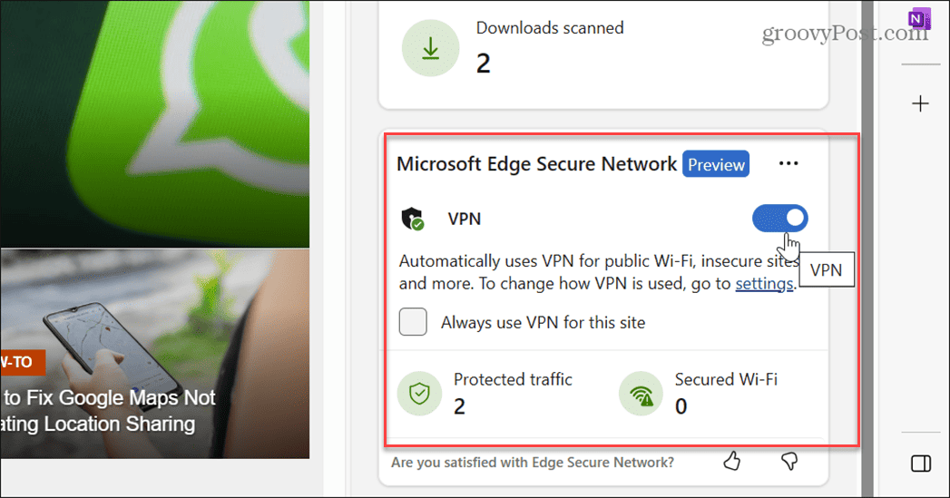 Usar Microsoft Edge VPN