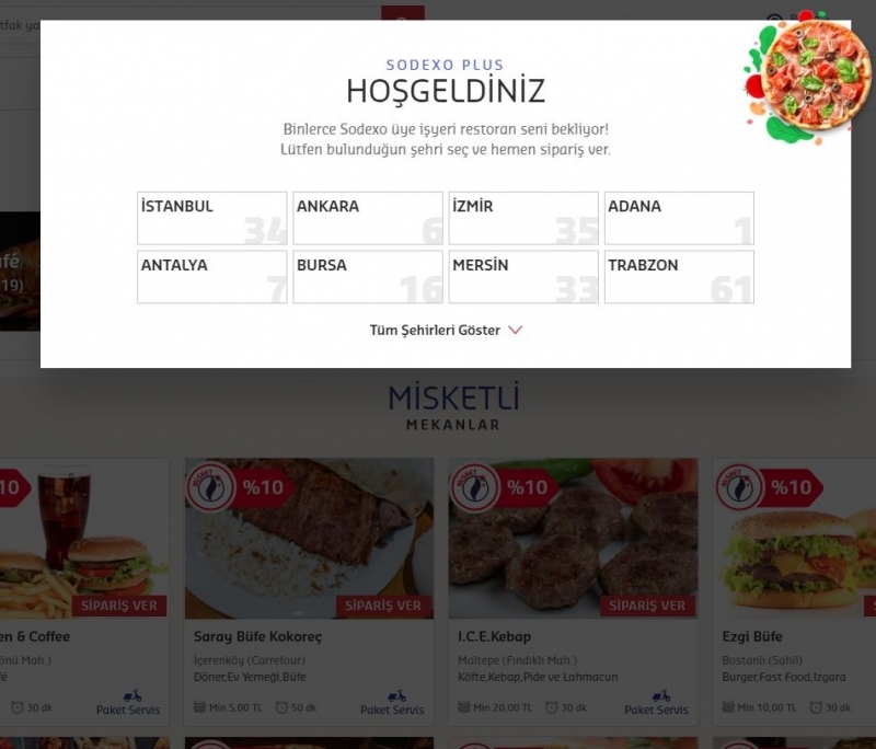 Sites onde os alimentos podem ser pedidos on-line