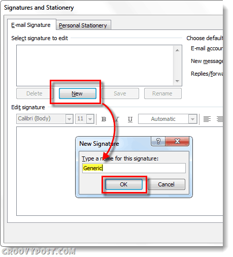 nova assinatura do Outlook 2010