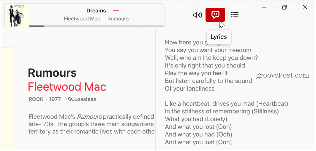 Veja as letras no Apple Music