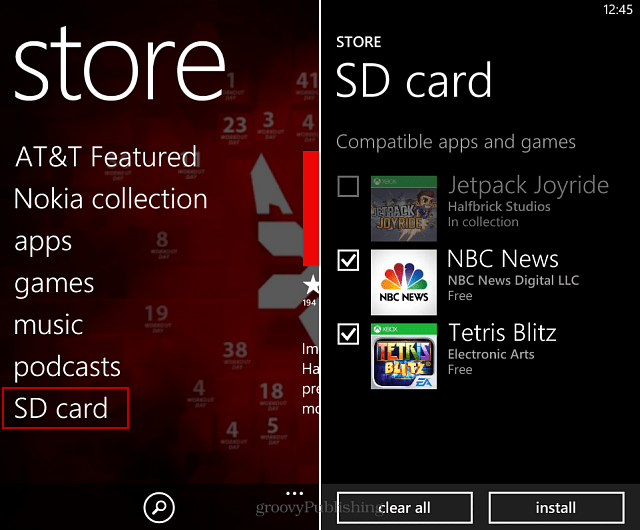Como transferir aplicativos do cartão SD no Windows Phone 8