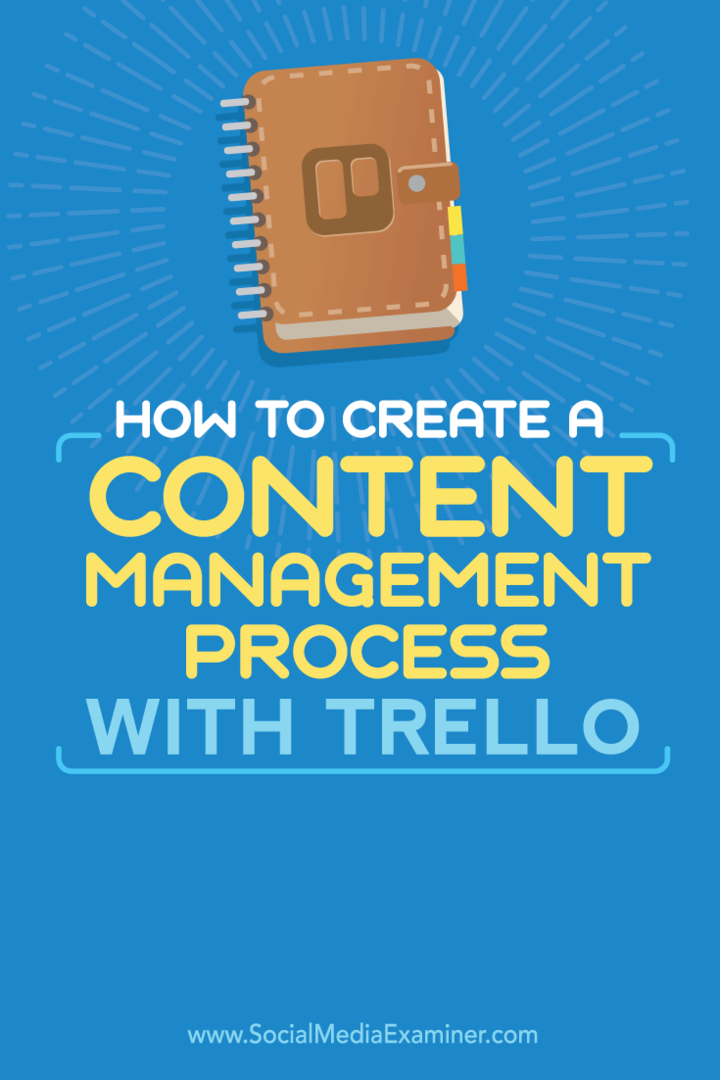 Como criar um processo de gerenciamento de conteúdo com Trello: examinador de mídia social