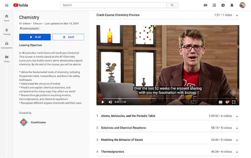 O YouTube está introduzindo as Listas de reprodução de aprendizagem para fornecer um ambiente de aprendizagem dedicado para as pessoas que vêm ao YouTube para aprender.