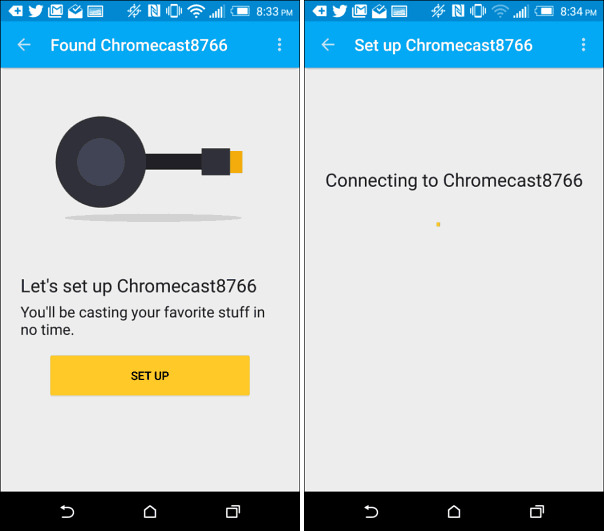 Configurar novo Chromecast