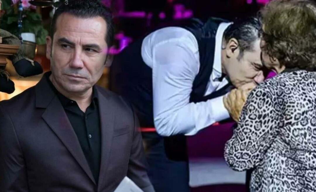 Ferhat Göçer foi apreciado por sua ação! Ele beijou a mão de sua mãe no palco