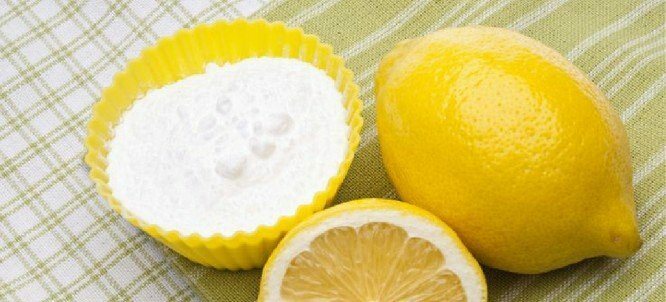 Limão e bicarbonato de sódio