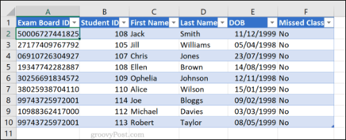 Dados detalhados de uma tabela dinâmica do Excel