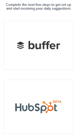 Quuu se integra com Buffer e HubSpot.