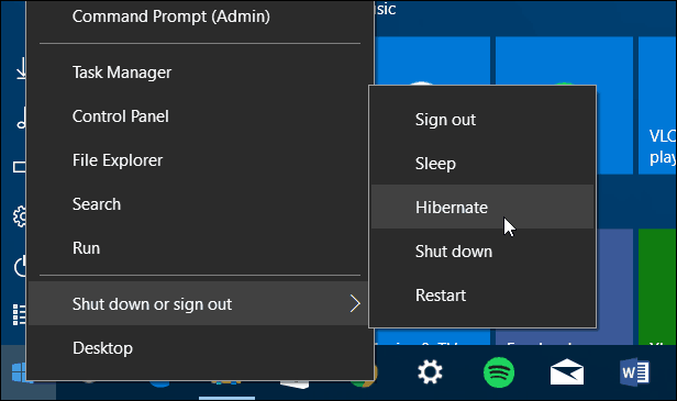 Atualização de outono do Windows 10 do menu de contexto
