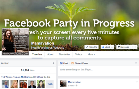 imagem da capa da festa no Facebook mamavation