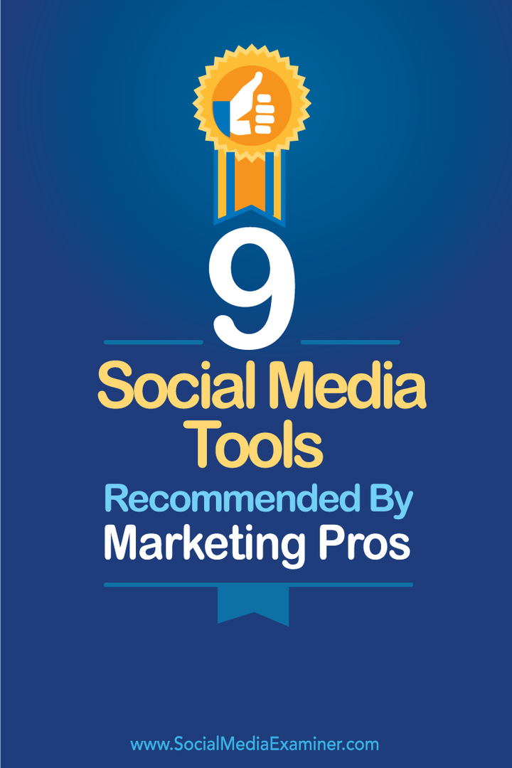 nove ferramentas de mídia social de profissionais de marketing