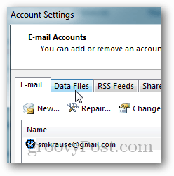 como criar um arquivo pst para o Outlook 2013 - clique em arquivo de dados