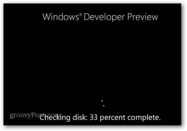 Recurso de verificação de erro de disco novo do Windows 8