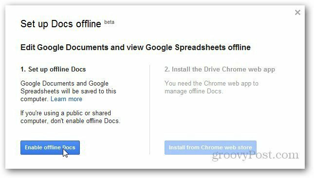Como ativar e configurar o Google Docs offline