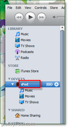 abra o iTunes e clique duas vezes no nome atual do seu dispositivo