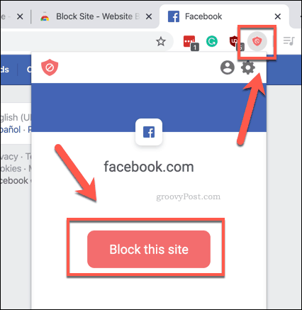 Bloquear rapidamente um site usando o BlockSite no Chrome