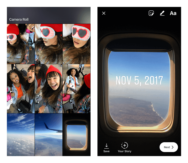 O Instagram agora permite que imagens e vídeos feitos há mais de 24 horas sejam carregados no Stories.