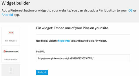 construtor de widget pin