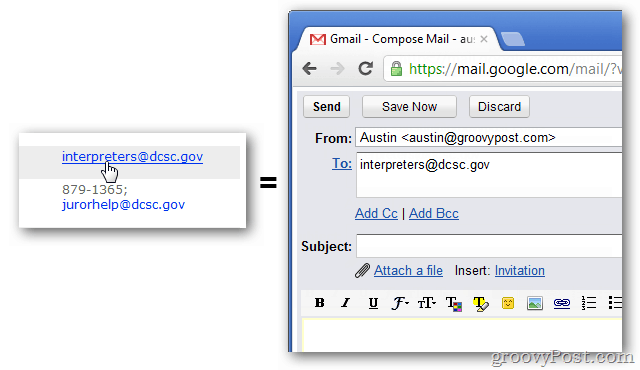 E-mail padrão do Gmail, Chrome