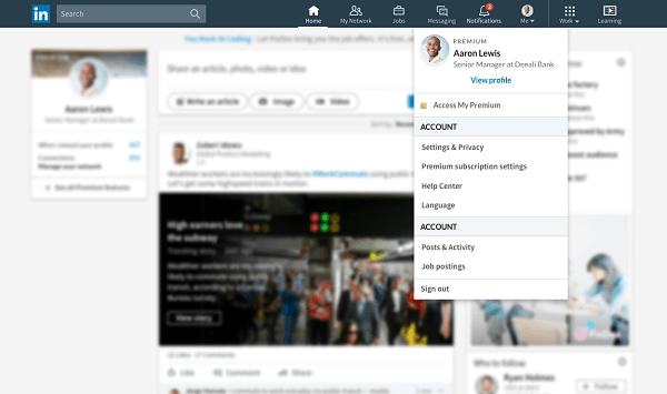O Linked também está lançando um atalho rápido e fácil para os usuários acessarem todo o conteúdo que compartilharam, escreveram ou gravaram no site com a nova guia Eu.