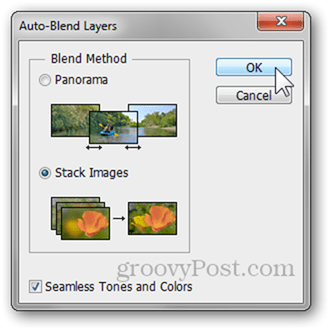 opções de camadas de mistura automática tons sem costura cores photoshop tutorial de fotografia